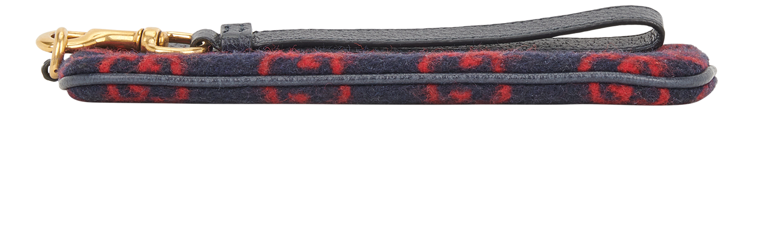 GG Wristlet Clutch, &pound;260, Handbags, Navy, Leather/Wool, Top view